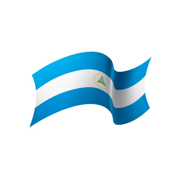ニカラグアの国旗、ベクトル イラスト — ストックベクタ