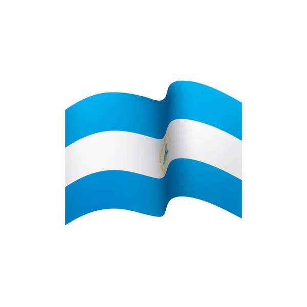 Nicaragua Flagge, Vektorabbildung — Stockvektor