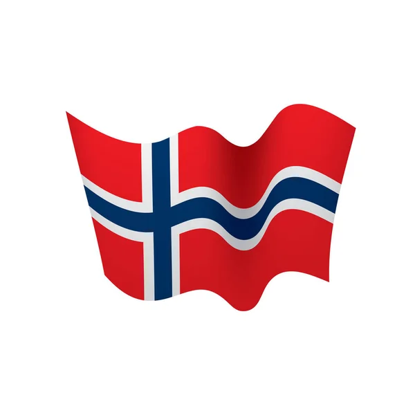 Bandera de Noruega, ilustración vectorial — Vector de stock