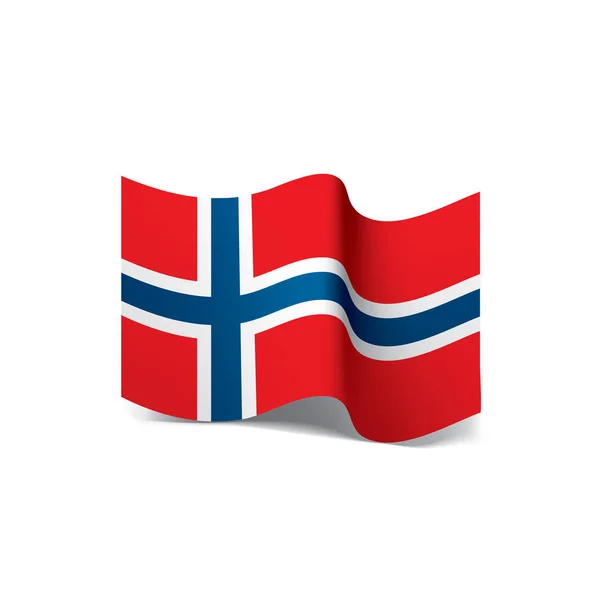 Norge flagga, vektor illustration — Stock vektor