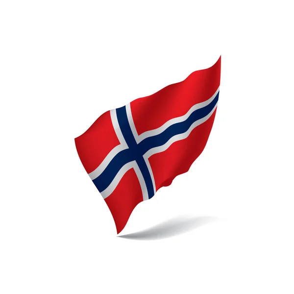 Norská vlajka, vektorová ilustrace — Stockový vektor