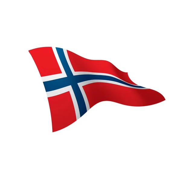 Bendera Norwegia, ilustrasi vektor - Stok Vektor