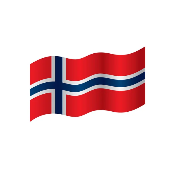 Norwegian flag, vector illustration — 스톡 벡터