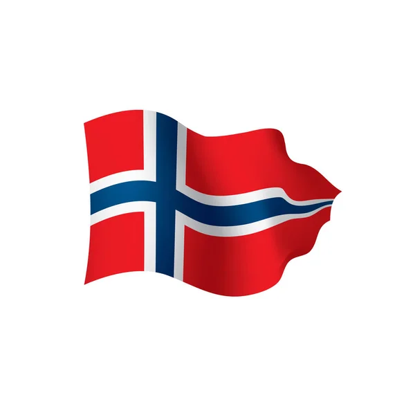 Norská vlajka, vektorová ilustrace — Stockový vektor