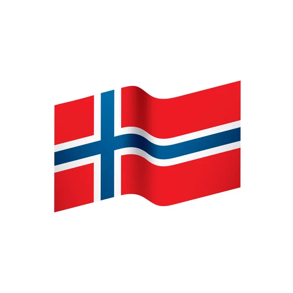 Noorwegen vlag, vector illustratie — Stockvector