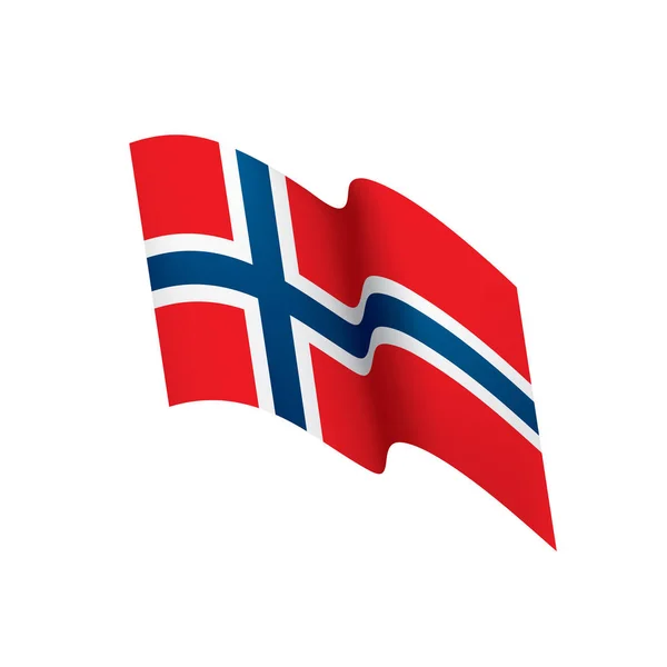 Norge flagga, vektor illustration — Stock vektor