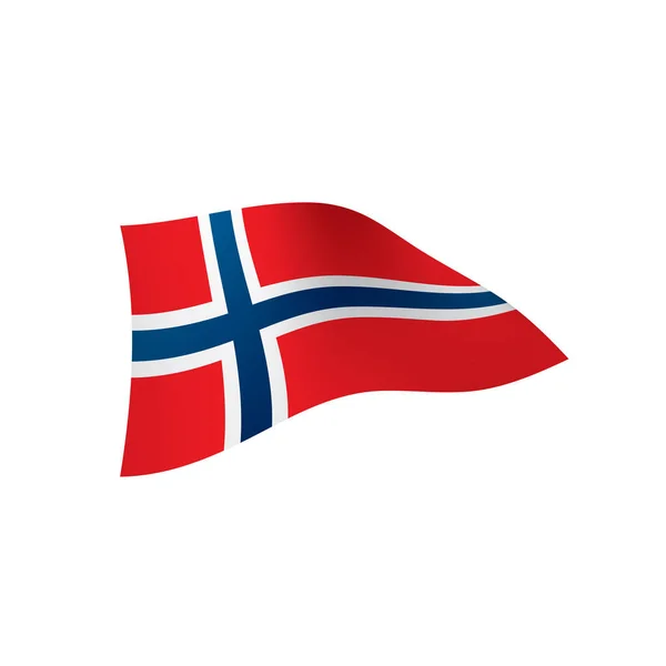 Bandeira da Noruega, ilustração vetorial — Vetor de Stock