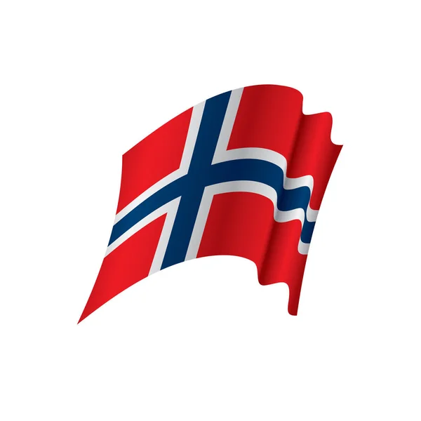 Norvégia zászló, vektor illusztráció — Stock Vector