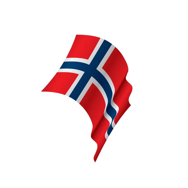 Bandera de Noruega, ilustración vectorial — Vector de stock