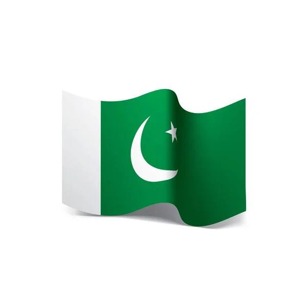 Vlag van Pakistan, vectorillustratie — Stockvector