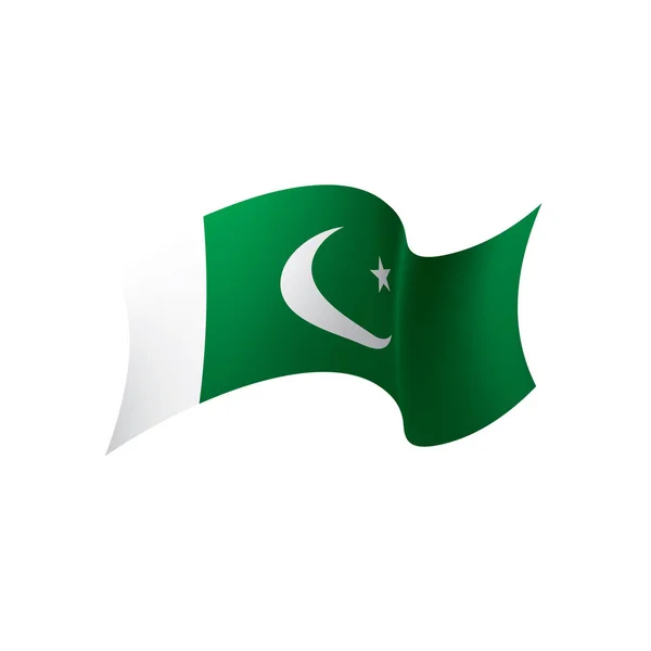 Bendera Pakistan, gambar vektor - Stok Vektor