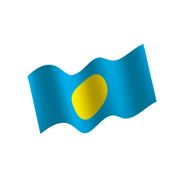 Palau zászló, vektoros illusztráció — Stock Vector