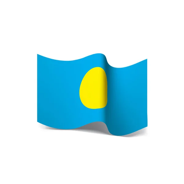 Palau flagga, vektorillustration — Stock vektor