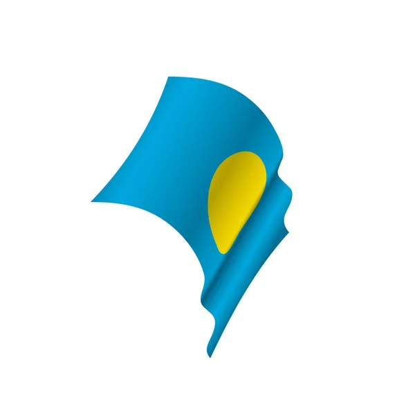 Bandera de Palau, ilustración vectorial — Vector de stock