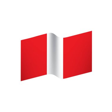 Peru bayrağı, vektör çizim