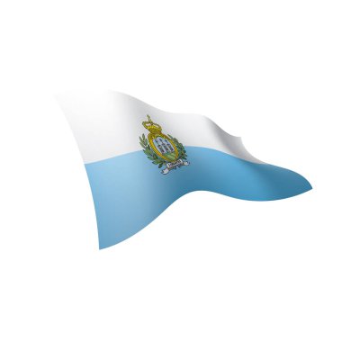 San Marino bayrağı, vektör çizim