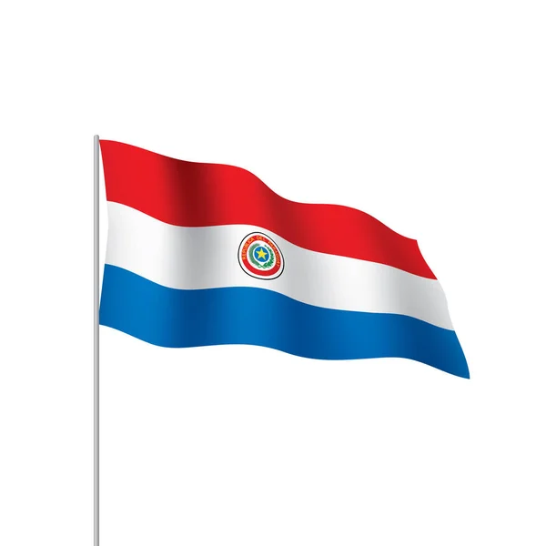 Bandera de Paraguay, vector de ilustración — Archivo Imágenes Vectoriales