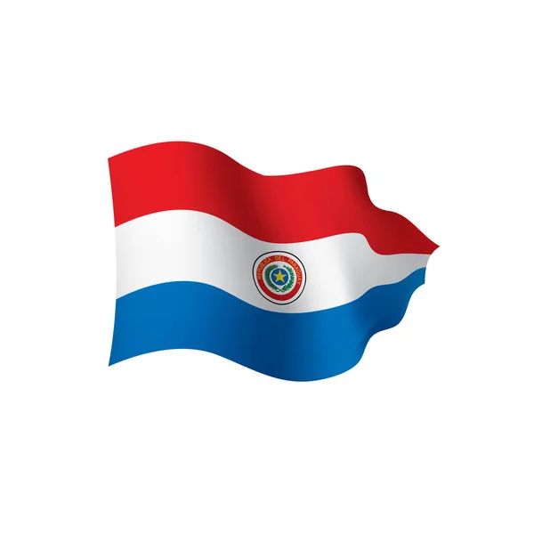 Bandera de Paraguay, vector de ilustración — Archivo Imágenes Vectoriales