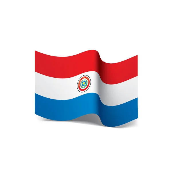 Vlag van Paraguay, vectorillustratie — Stockvector