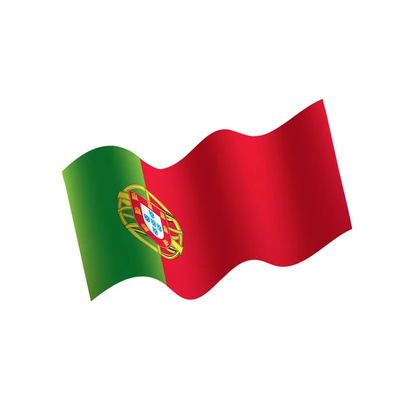Portugiesische Flagge, Vektorillustration — Stockvektor