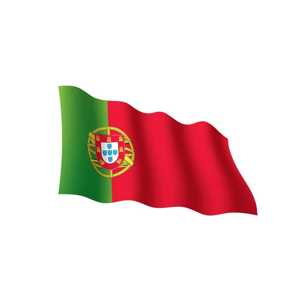 Portugal bandera, ilustración vectorial — Vector de stock