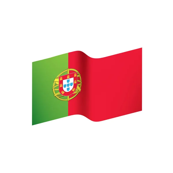 Portugal bandera, ilustración vectorial — Vector de stock