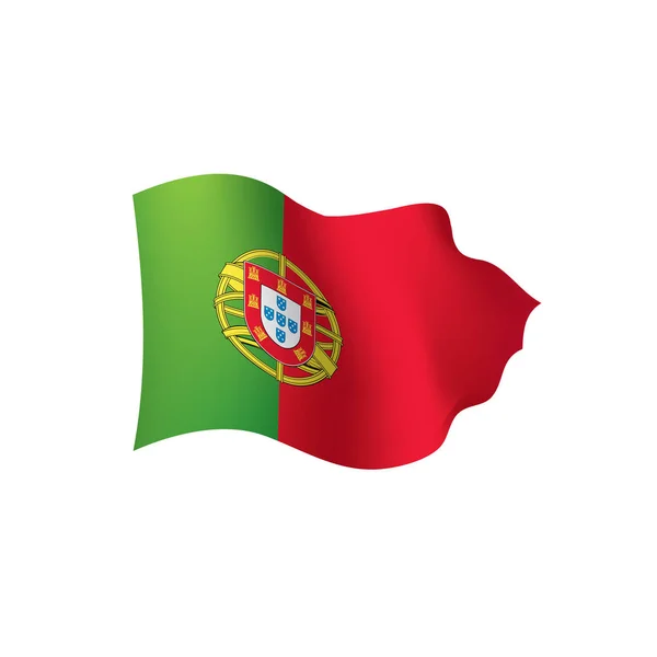 Portugal bandera, ilustración vectorial — Vector de stock