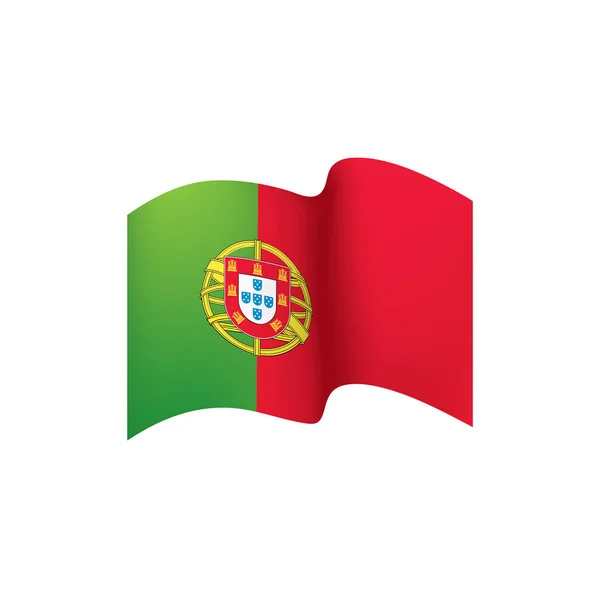 Portugiesische Flagge, Vektorillustration — Stockvektor