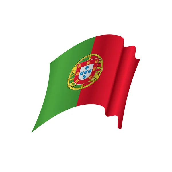 Portugiesische Flagge, Vektorillustration — Stockvektor