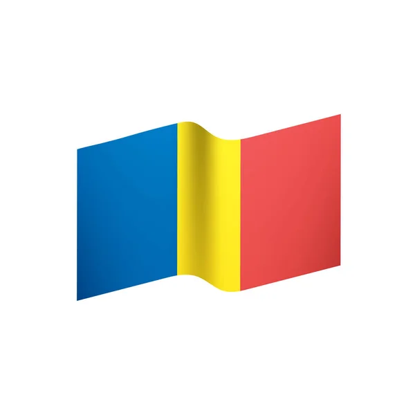 Románia zászló, vektor illusztráció — Stock Vector