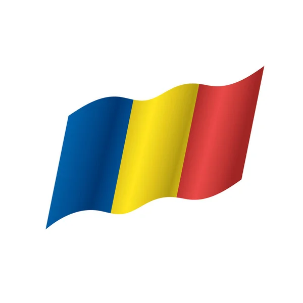 Roménia bandeira, ilustração vetorial — Vetor de Stock