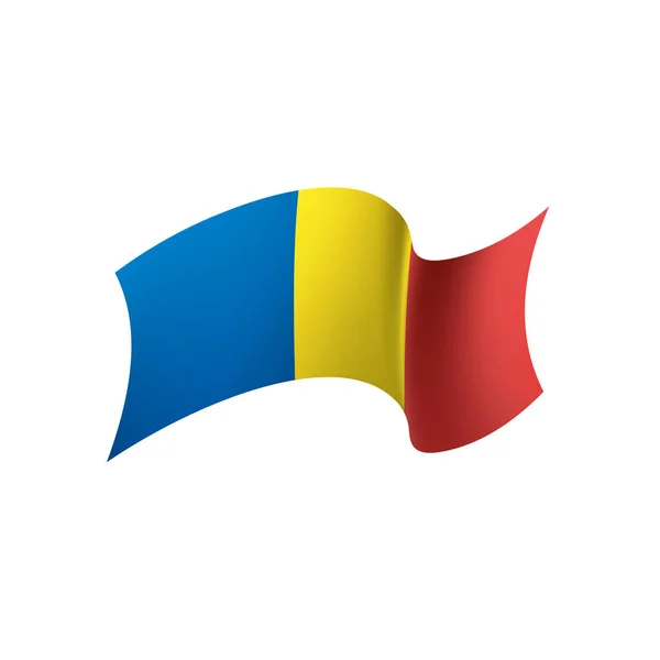 Romania flagga, vektor illustration — Stock vektor