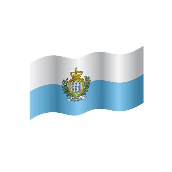 San Marino Flagge, Vektorabbildung — Stockvektor