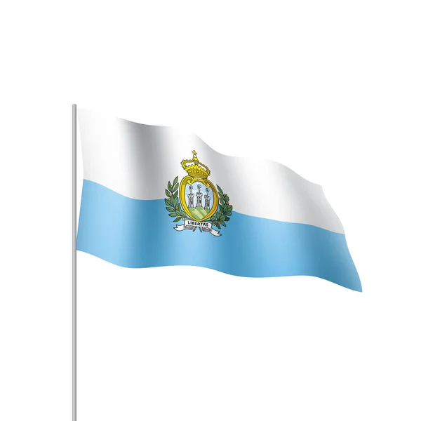 Bandera de San Marino, ilustración vectorial — Vector de stock