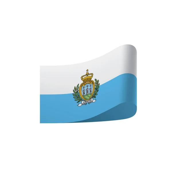 Bandera de San Marino, ilustración vectorial — Archivo Imágenes Vectoriales