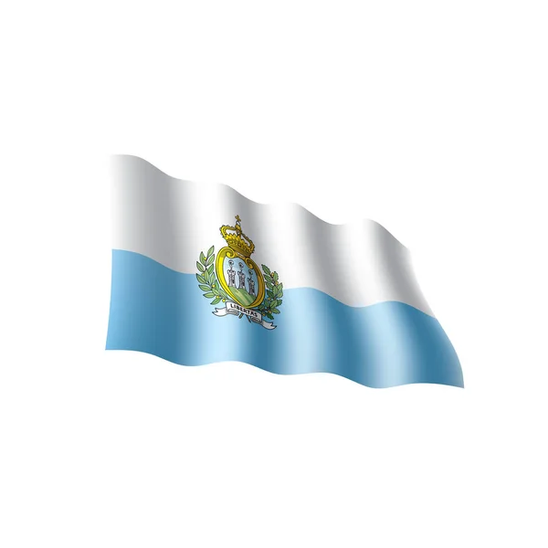 Bandera de San Marino, ilustración vectorial — Vector de stock