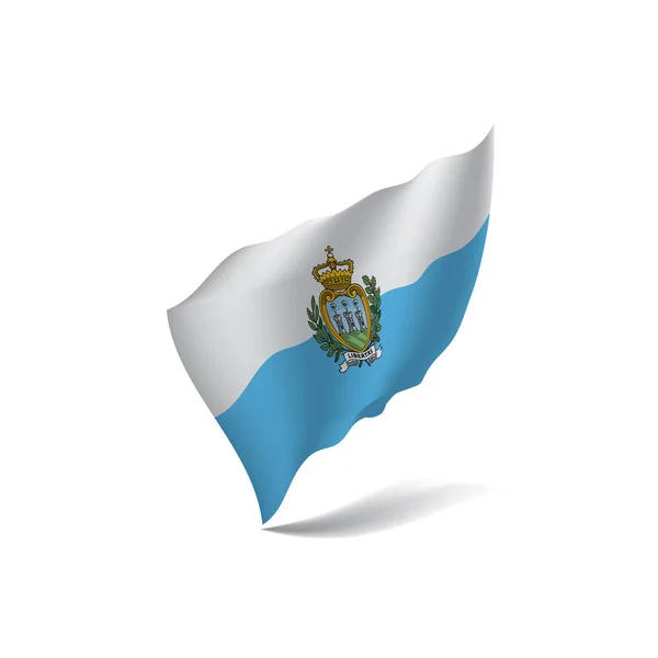 Bandera de San Marino, ilustración vectorial — Vector de stock