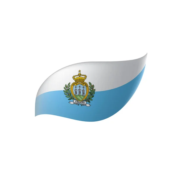 Bandera de San Marino, ilustración vectorial — Vector de stock