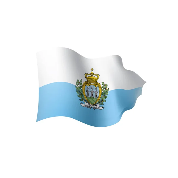 Bandera de San Marino, ilustración vectorial — Archivo Imágenes Vectoriales