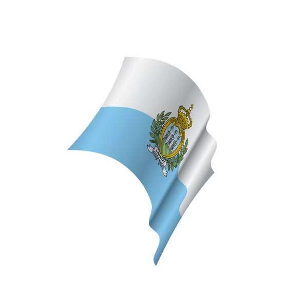 Bandera de San Marino, ilustración vectorial — Vector de stock