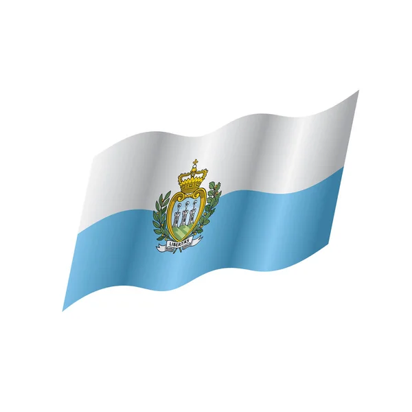 San Marino bayrağı, vektör çizim — Stok Vektör