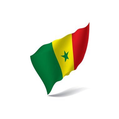 Senegal bayrağı, vektör illüstrasyonu