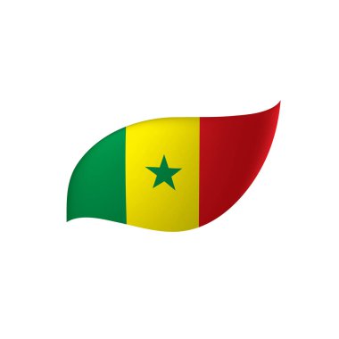 Senegal bayrağı, vektör illüstrasyonu
