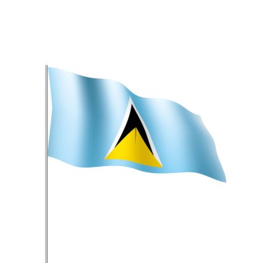 Saint Lucia bayrak, vektör çizim