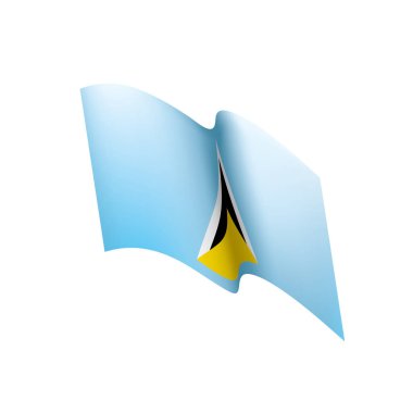Saint Lucia bayrak, vektör çizim