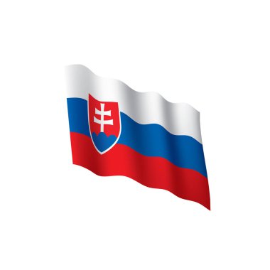 Slovakya bayrağı, vektör çizim