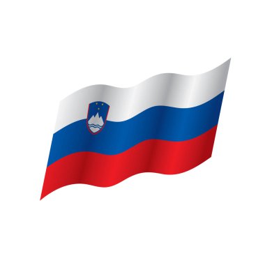 Slovenya bayrağı, vektör çizim