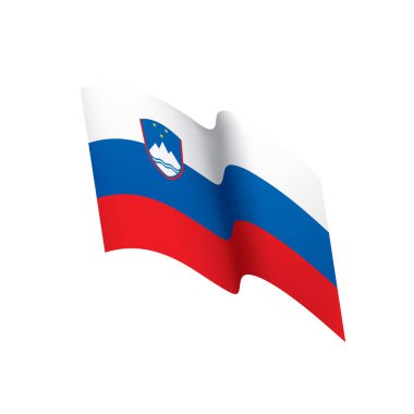 Slovenya bayrağı, vektör çizim