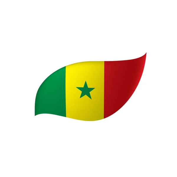 Сенегальський прапор, векторна ілюстрація — стоковий вектор