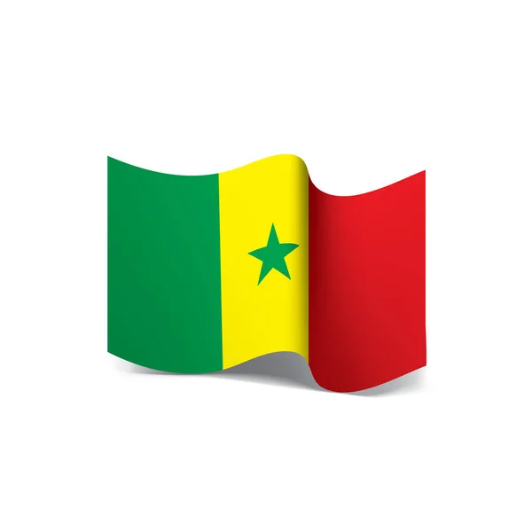 Senegal bandeira, ilustração vetorial — Vetor de Stock